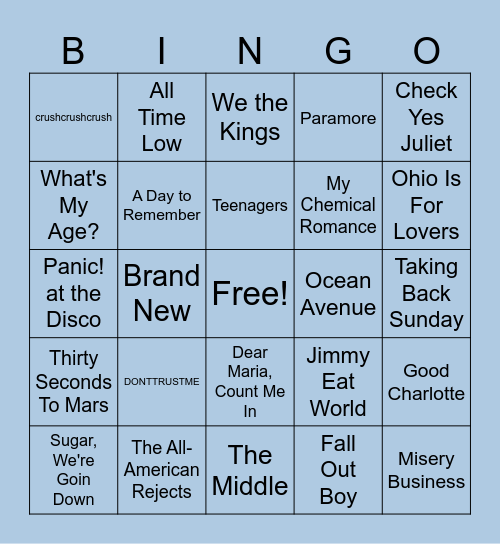 Baby On Board Bingo Card