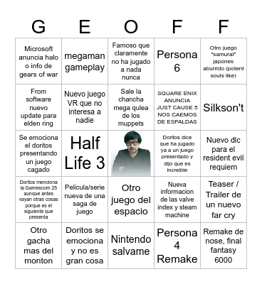 Summer Game Fest 2026 Bingo Card