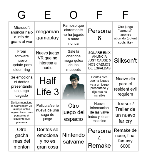 Summer Game Fest 2026 Bingo Card