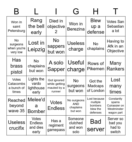 Gnb Server Bingo Card
