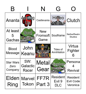 Summer Games Fest 2026 Bingo Card