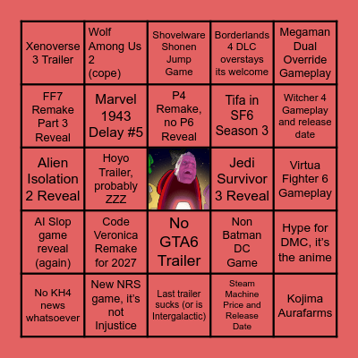 SGF Predictions Bingo Card