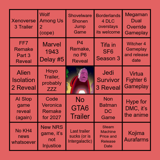 SGF Predictions Bingo Card