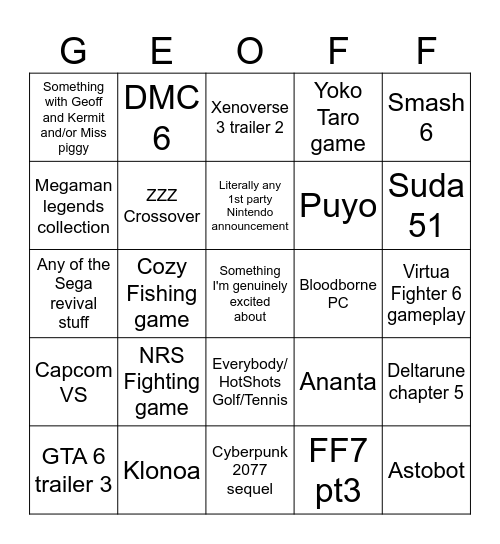 Dawg this ain't it... Bingo Card