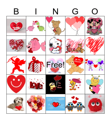 Happy Valentine's Day Bingo Card