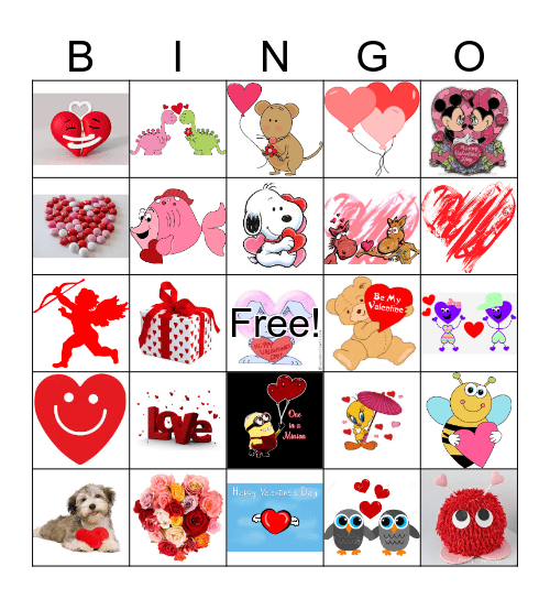 Happy Valentine's Day Bingo Card