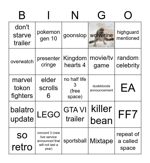 summer games fest 2026 Bingo Card