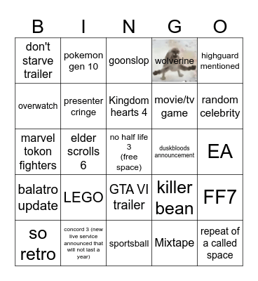 summer games fest 2026 Bingo Card