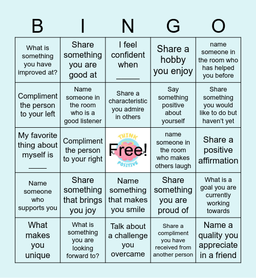 Positive Perspectives Bingo Card