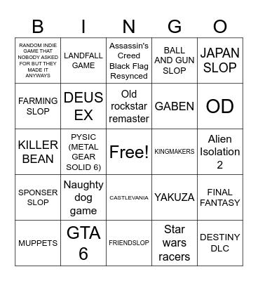BINGO Card