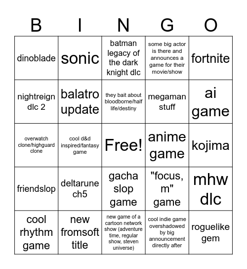 sgf bingo Card