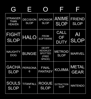 SUMMER GAMES FEST 2026 Bingo Card