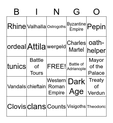 Chapters 17 and 18 Review Bingo Card