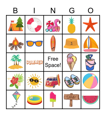 Kick Off to Summer BINGO Card