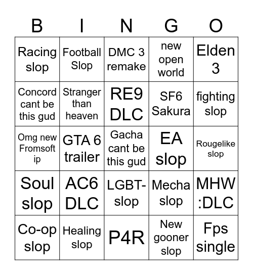 Djtme Samur1ght Bingo Card