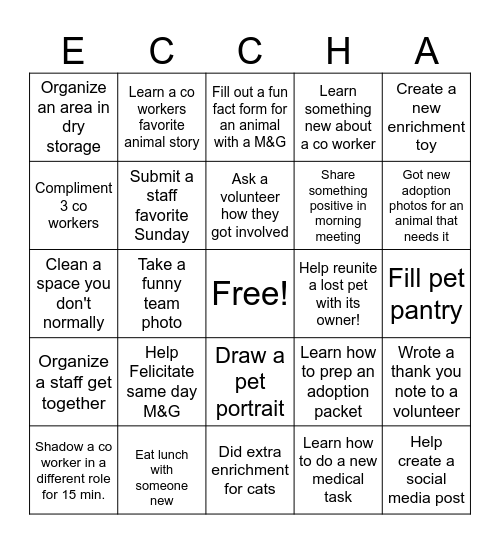 ECCHA BINGO! FD Bingo Card