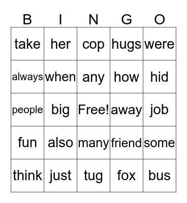 Bingo Card