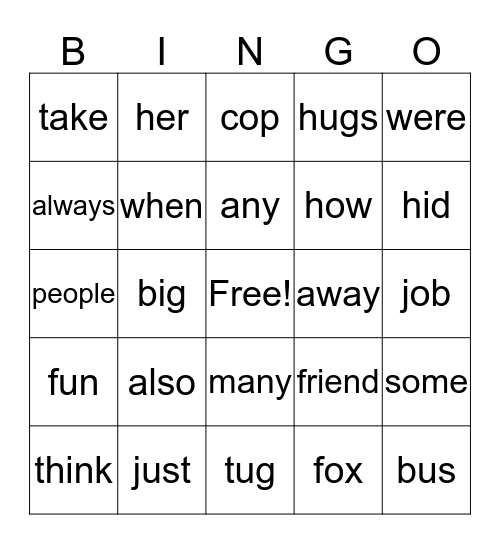 Bingo Card