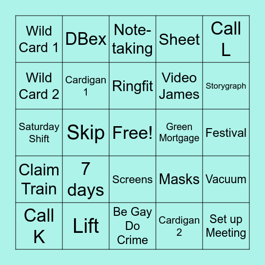 June Bingo Card