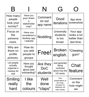 Sooyoung Bingo Card