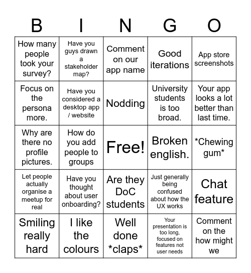 Sooyoung Bingo Card