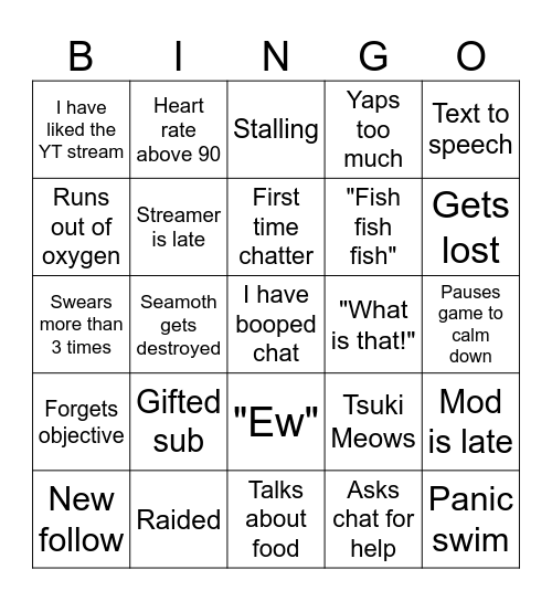 ScaredyChlo's Subnautica Bingo! (Post in Discord) Bingo Card
