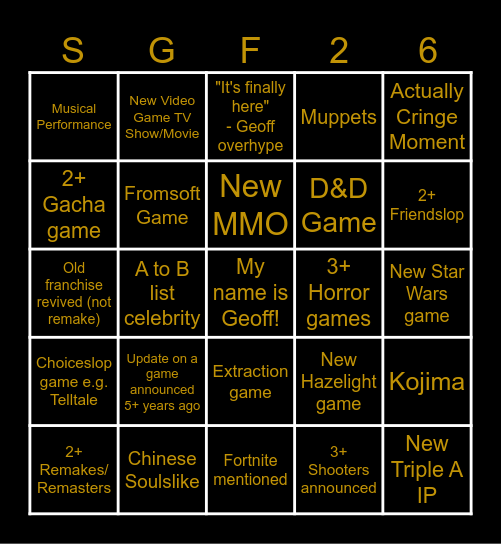 Summer Games 2026 Bingo Card