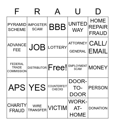 National Crime Victims’ Rights Week Bingo Card