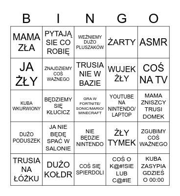 Dom Bingo Card