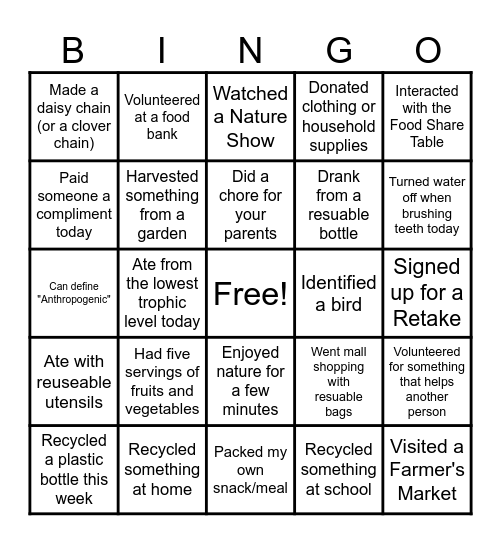 APES Bingo! Bingo Card