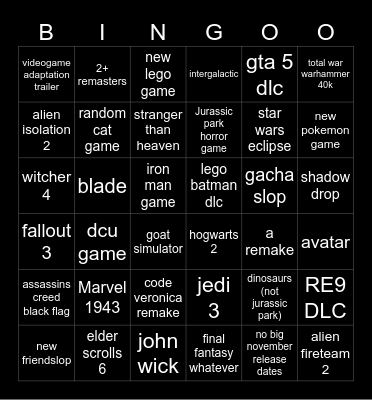 Summer Gamer Fest Bingo Card