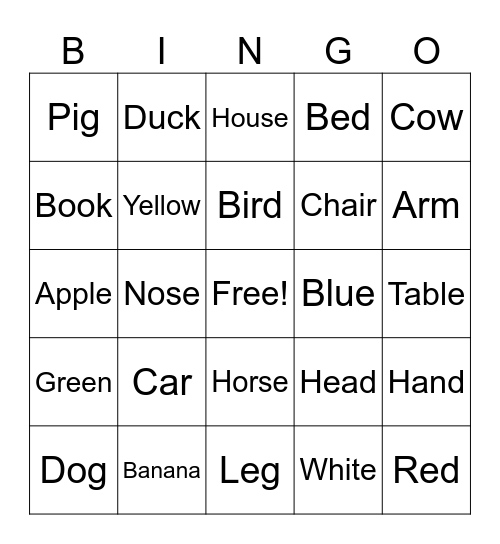 ELT BINGO Card