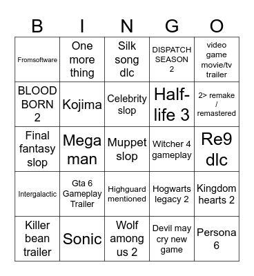 BINGUS BONGUS Bingo Card