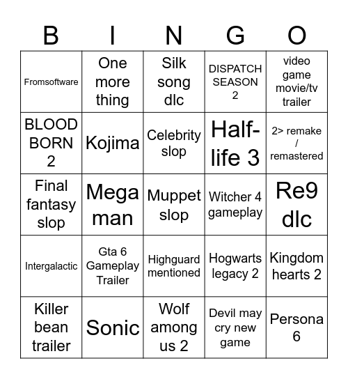 BINGUS BONGUS Bingo Card