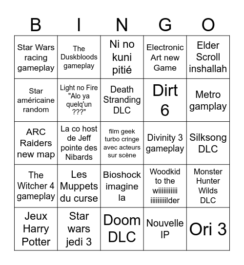 Bingrololo Bingo Card