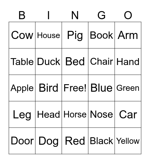 ELT BINGO Card