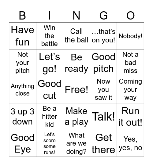 Heat Moms Bingo Card