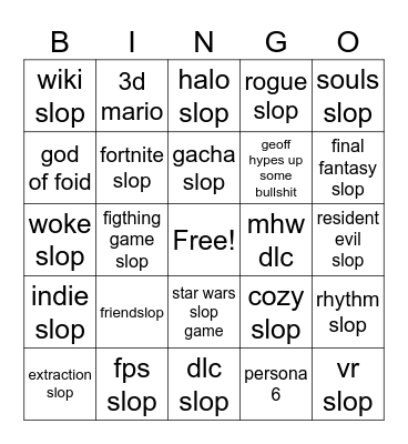 summer games fest Bingo Card