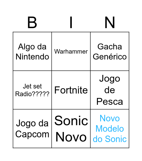 Summer Game Feast 2026 Bingo Card
