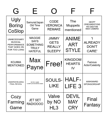 SUMMER GAMES FEST BAYBEE Bingo Card