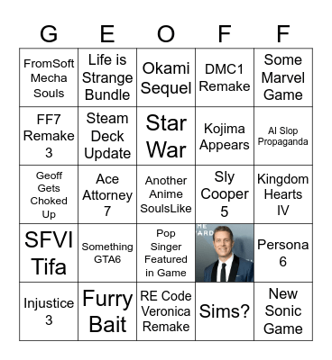 Geoffy Bingo Card