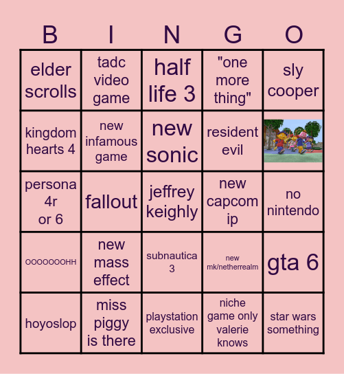summer games fest Bingo Card