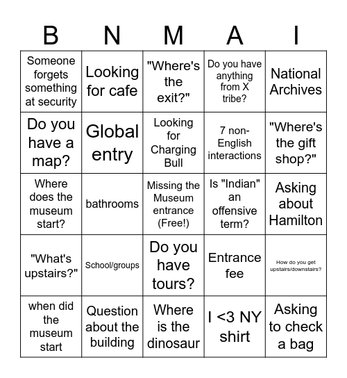 BINGO Card