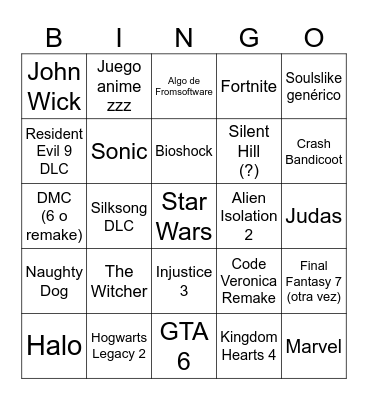 Summer Game Fest | Darksi Bingo Card