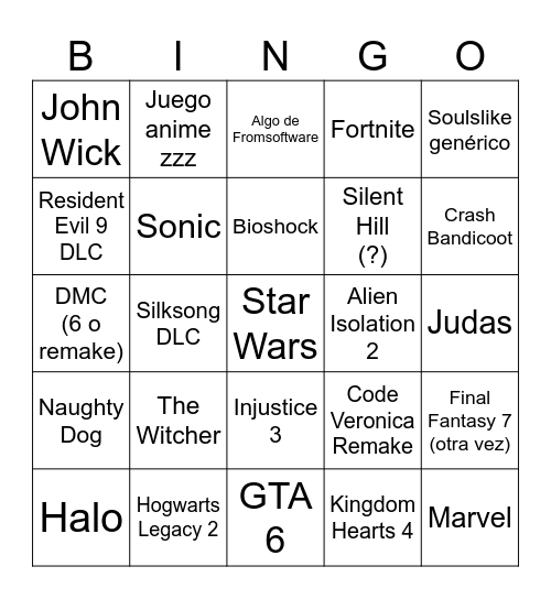 Summer Game Fest | Darksi Bingo Card