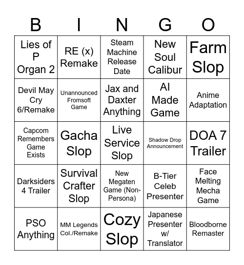 Summer Games Festivo 2026 Bingo Card