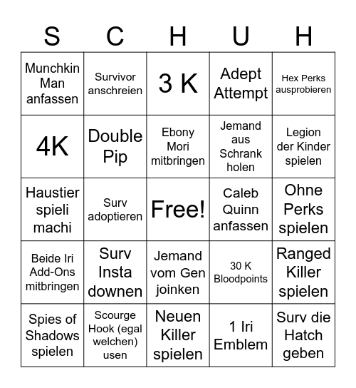 Annette holt den Bingo Card