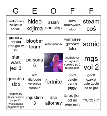 summer game fest Bingo Card