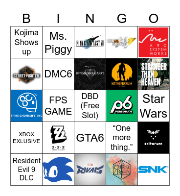 SUMME GAME FEST Bingo Card