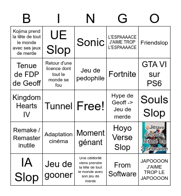 Summer Game Fest Bingo Card